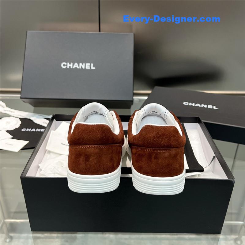 Ch**el new full leather panda color casual sneakers