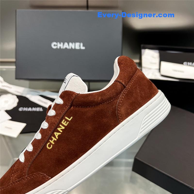 Ch**el new full leather panda color casual sneakers