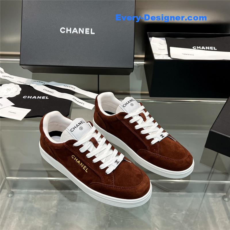 Ch**el new full leather panda color casual sneakers