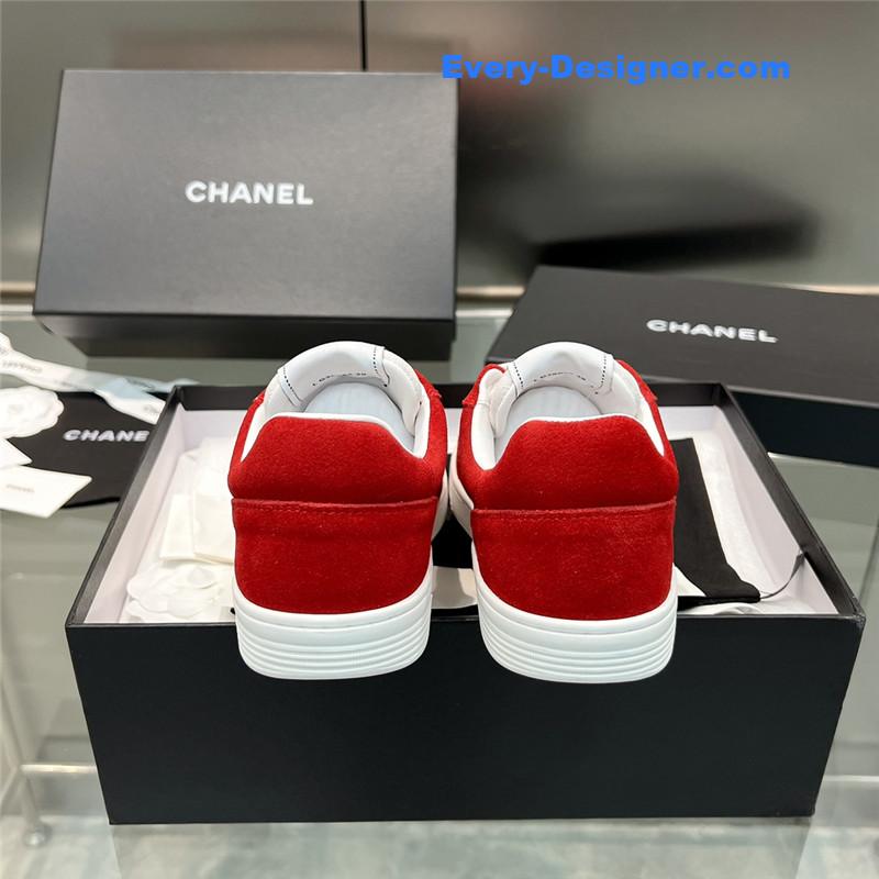 Ch**el new full leather panda color casual sneakers