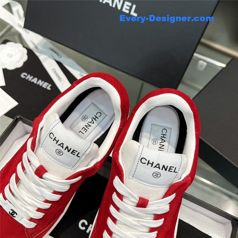 Ch**el new full leather panda color casual sneakers
