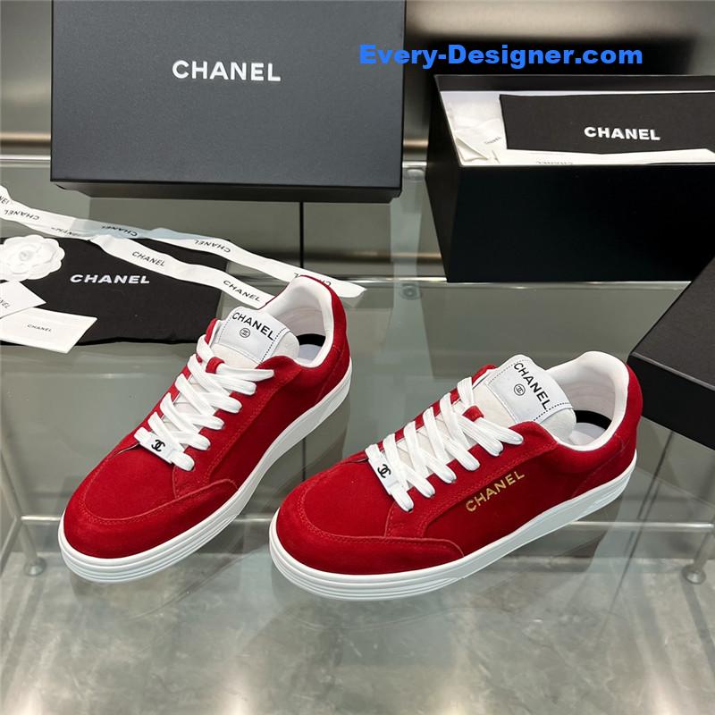 Ch**el new full leather panda color casual sneakers