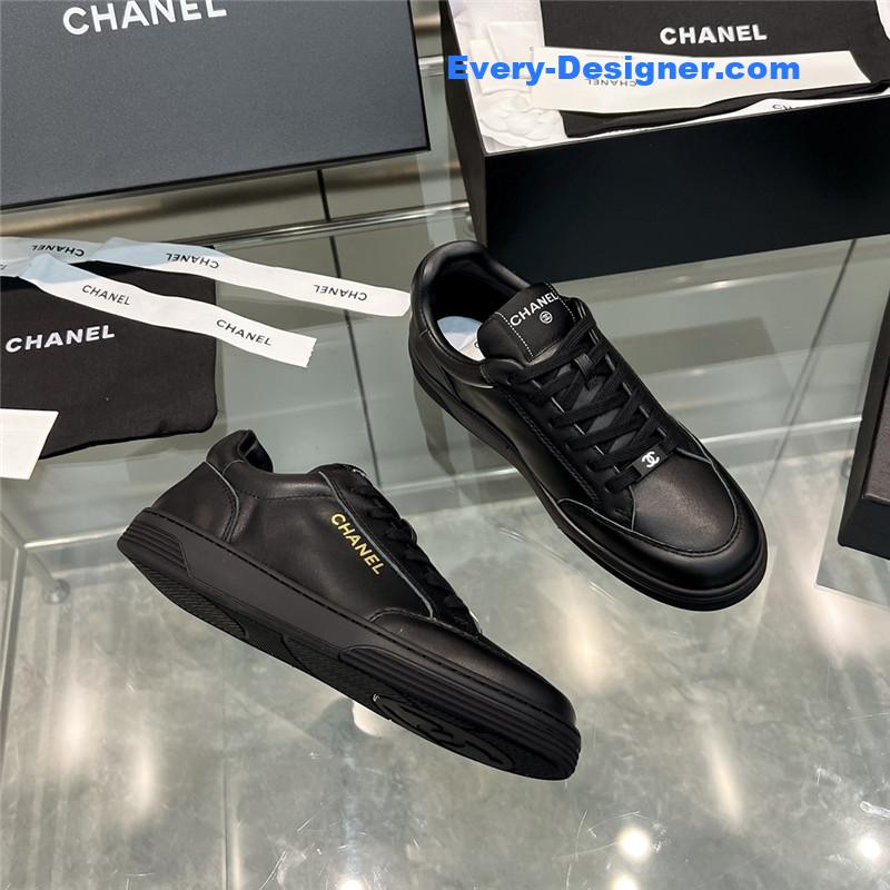 Ch**el new full leather panda color casual sneakers