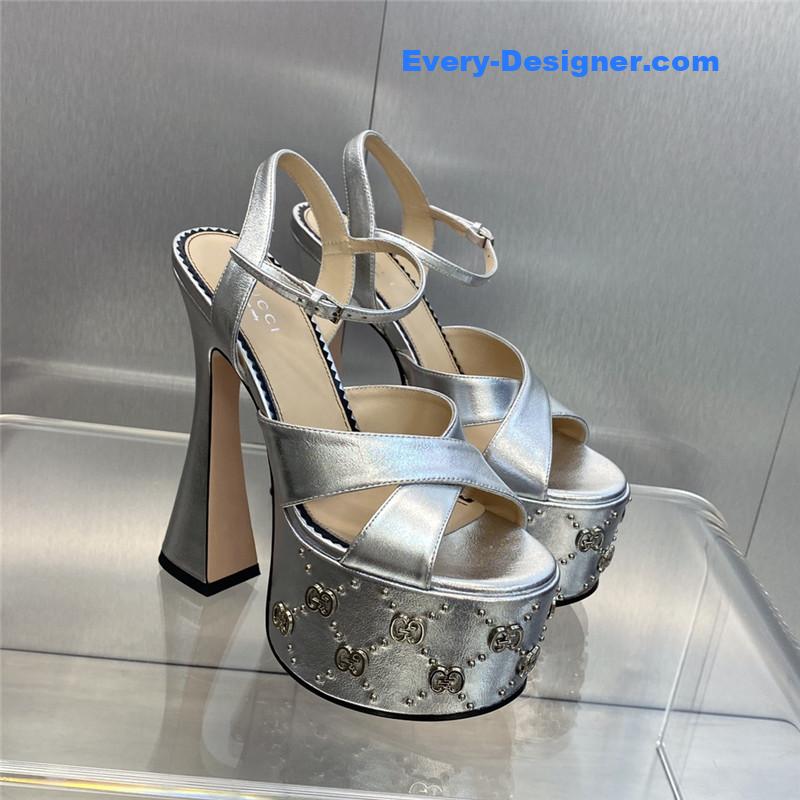 Gucci new high-heeled round toe candy-colored women’s shoes