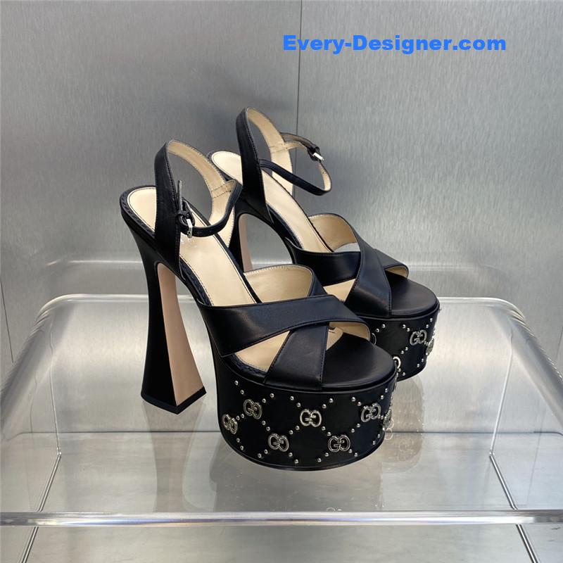 Gucci new high-heeled round toe candy-colored women’s shoes