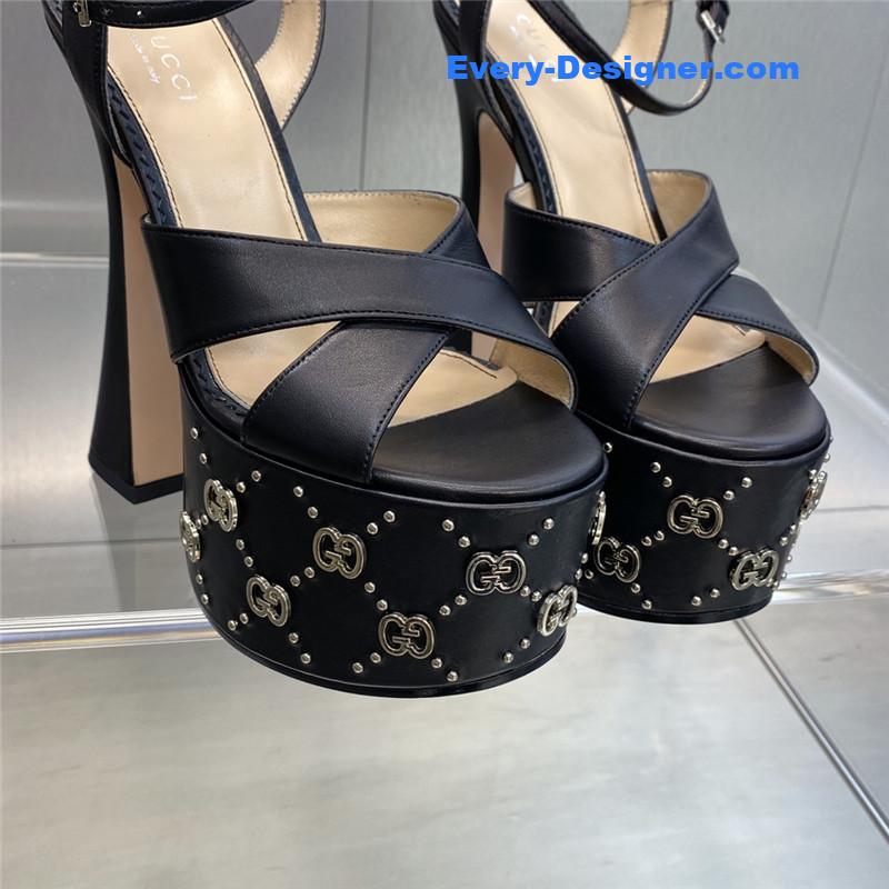 Gucci new high-heeled round toe candy-colored women’s shoes