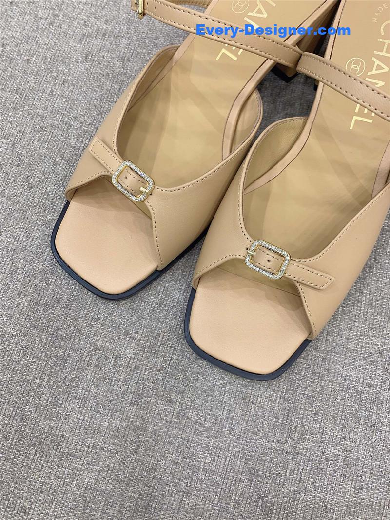 CC summer new high heel slippers