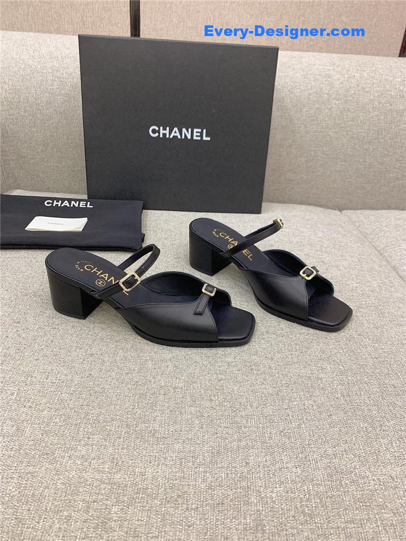 CC summer new high heel slippers