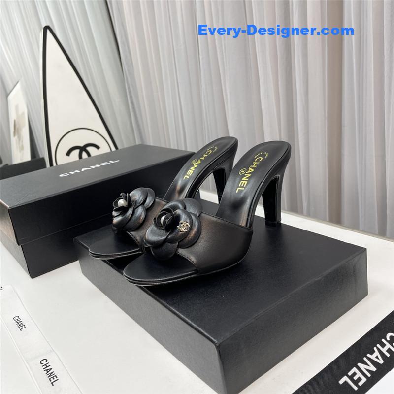 CC spring and summer new product camellia slippers