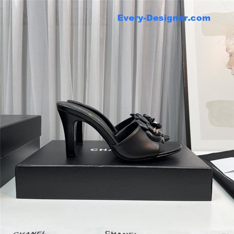 CC spring and summer new product camellia slippers