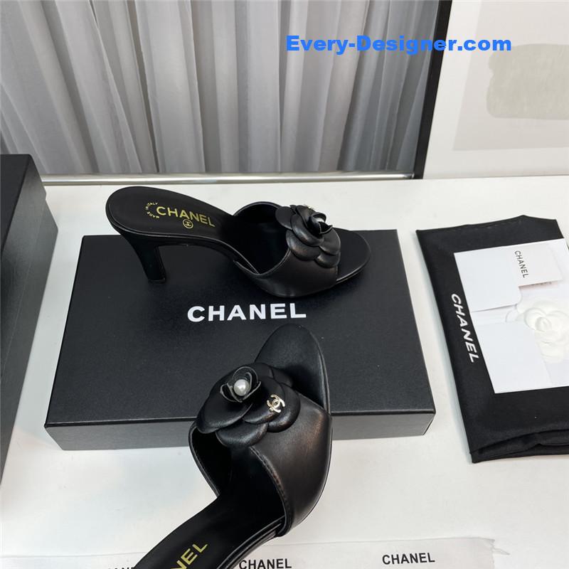 CC spring and summer new product camellia slippers