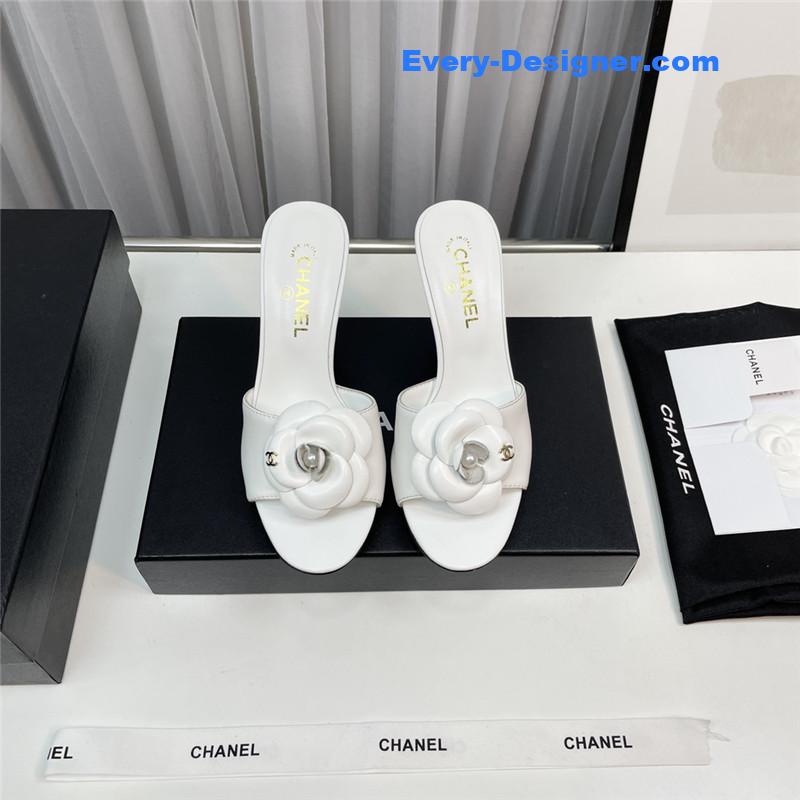 CC spring and summer new product camellia slippers