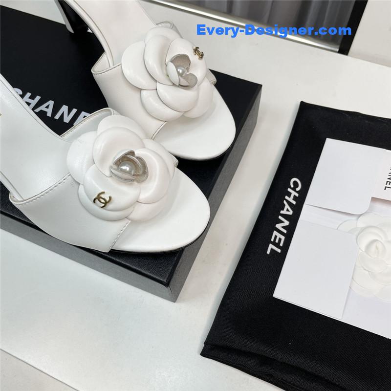 CC spring and summer new product camellia slippers