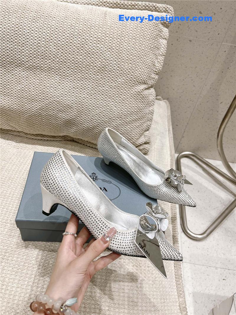 prada full diamond shoes