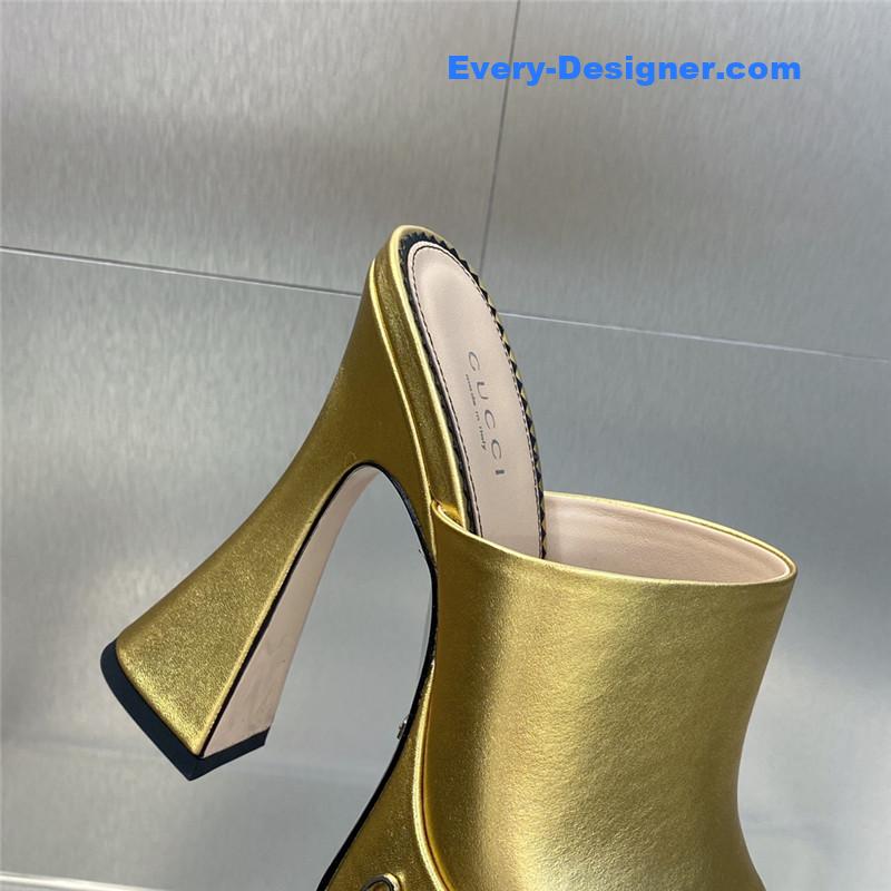 Gucci high heel round toe candy color women’s shoes