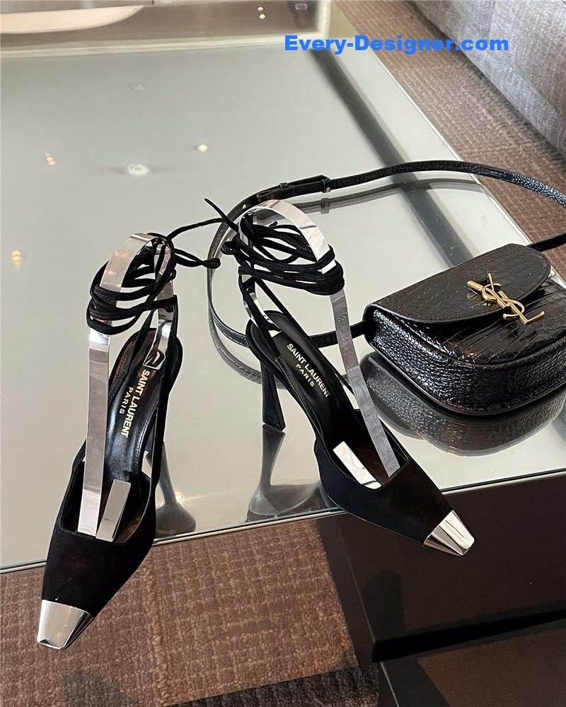 Y51 suede strap temperament high heels