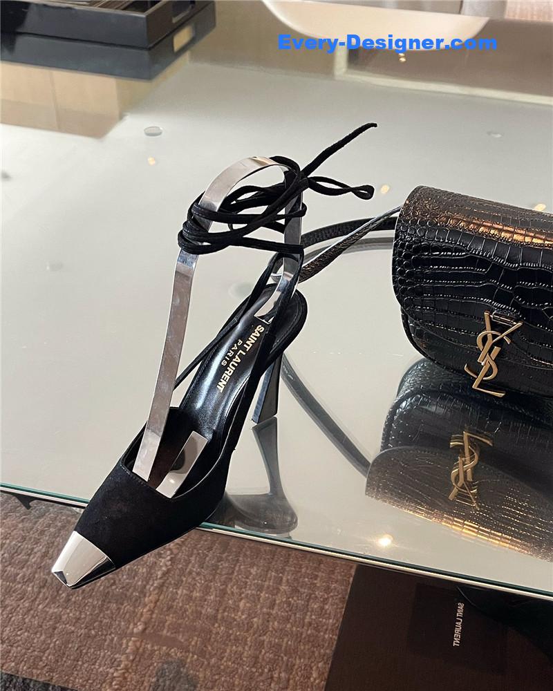 Y51 suede strap temperament high heels