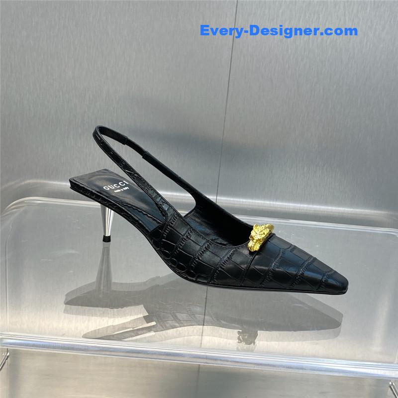 Gvc*1 mid heel candy color hardware buckle women’s shoes