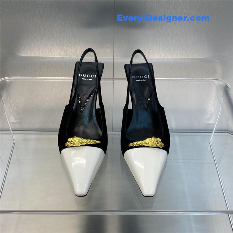 Gvc*1 mid heel candy color hardware buckle women’s shoes