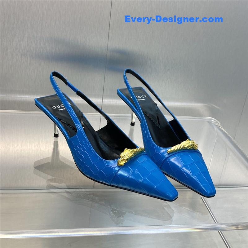 Gvc*1 mid heel candy color hardware buckle women’s shoes