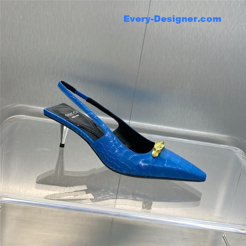 Gvc*1 mid heel candy color hardware buckle women’s shoes