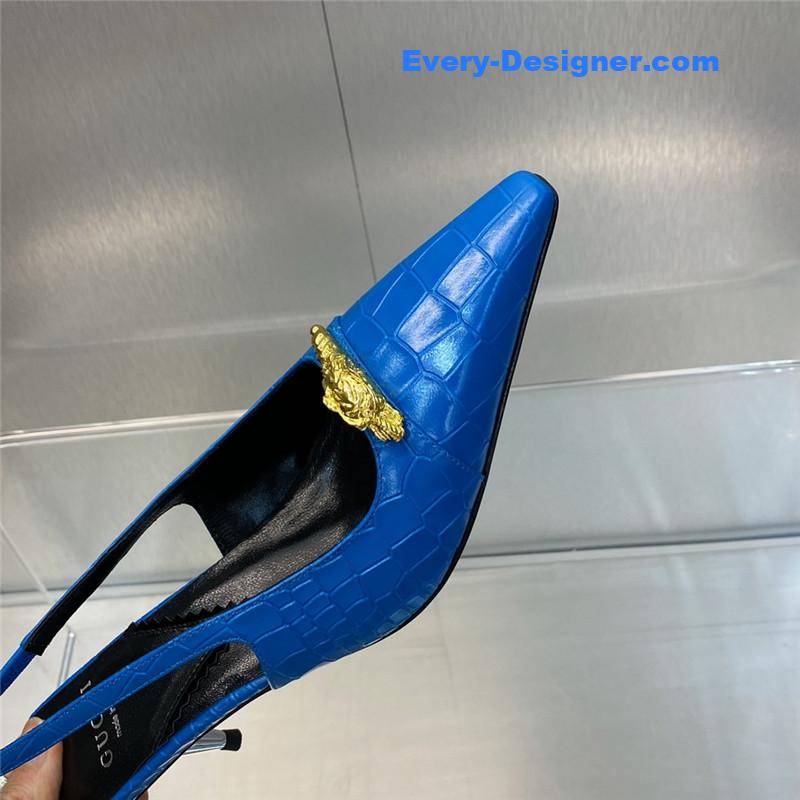 Gvc*1 mid heel candy color hardware buckle women’s shoes