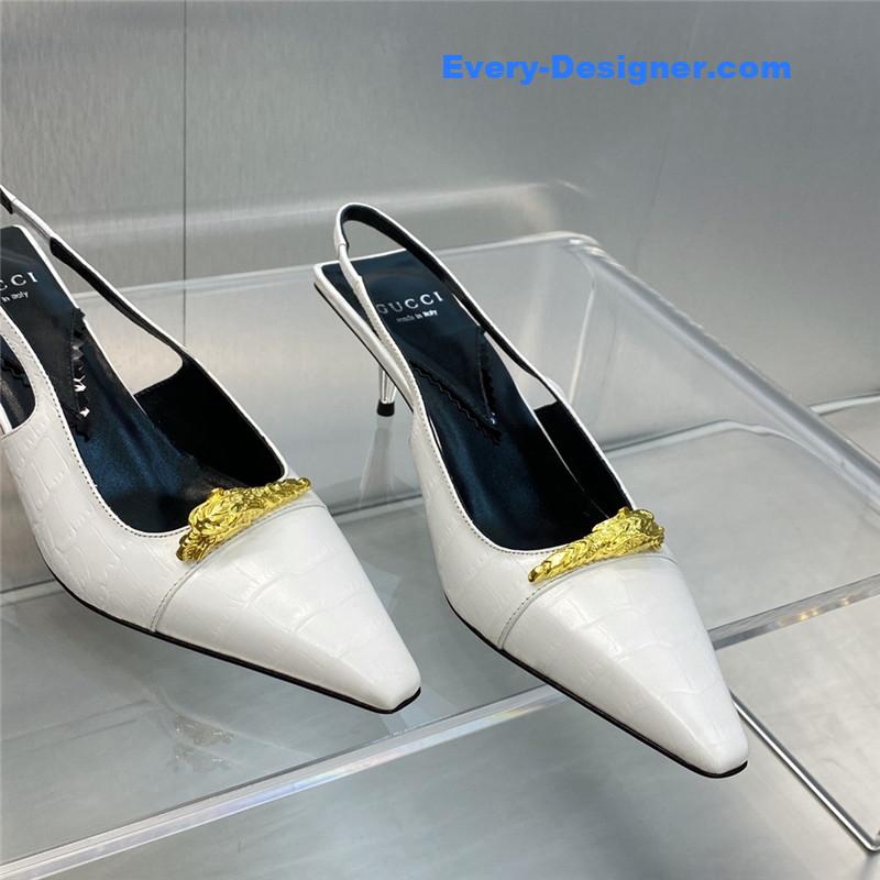 Gucci mid heel candy color hardware buckle women’s shoes