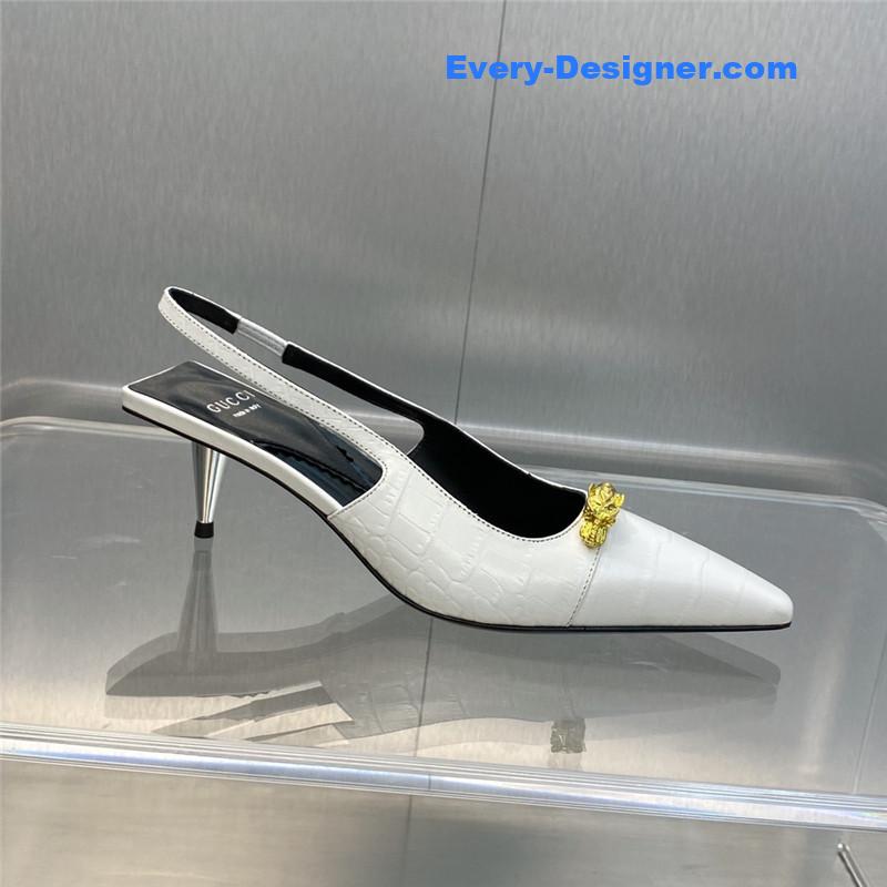 Gucci mid heel candy color hardware buckle women’s shoes