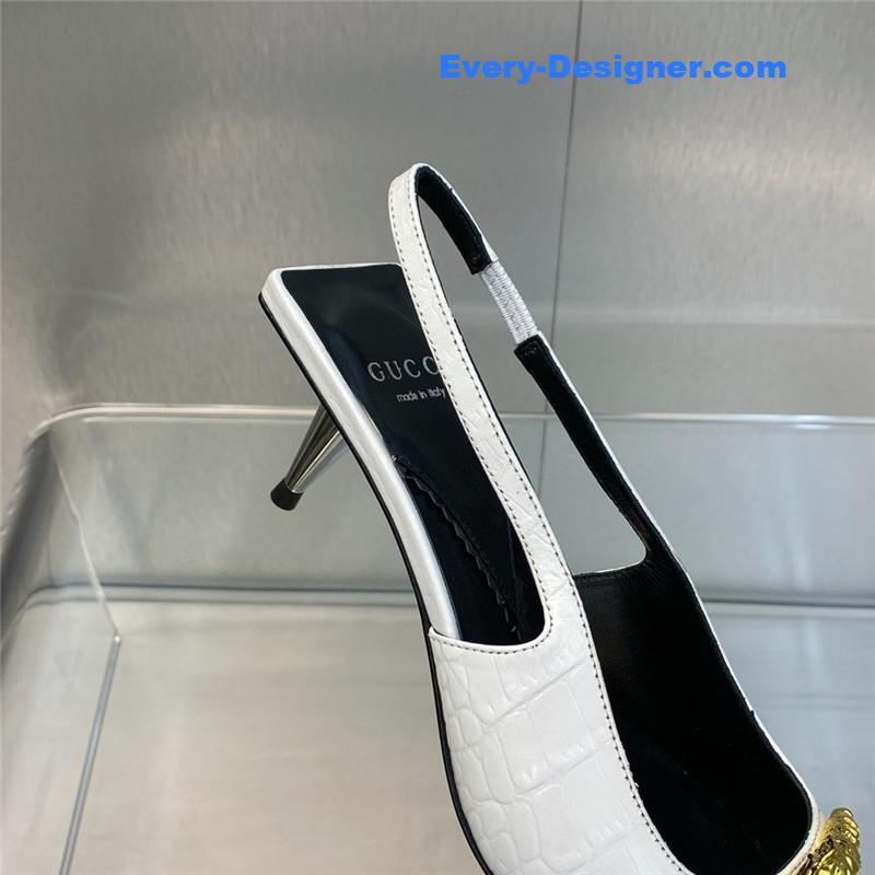 Gucci mid heel candy color hardware buckle women’s shoes