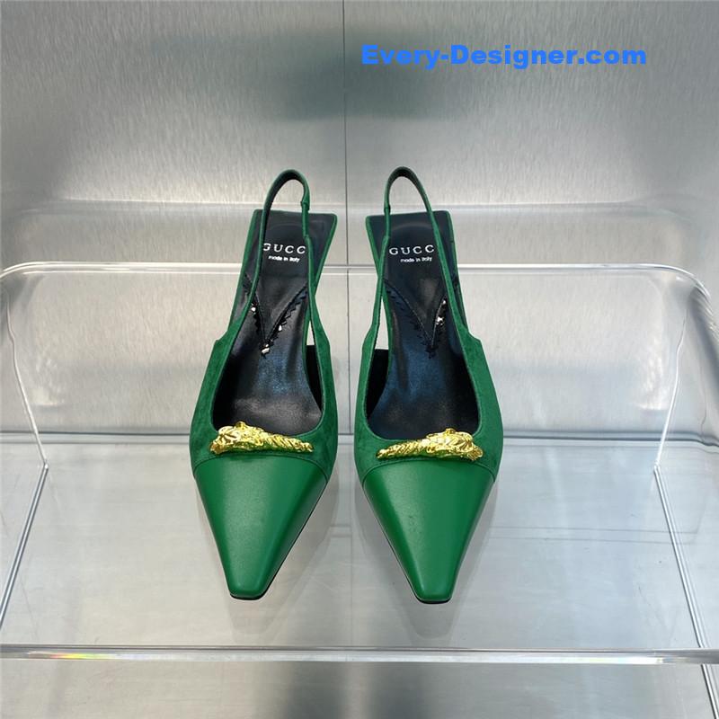 Gvc*1 mid heel candy color hardware buckle women’s shoes