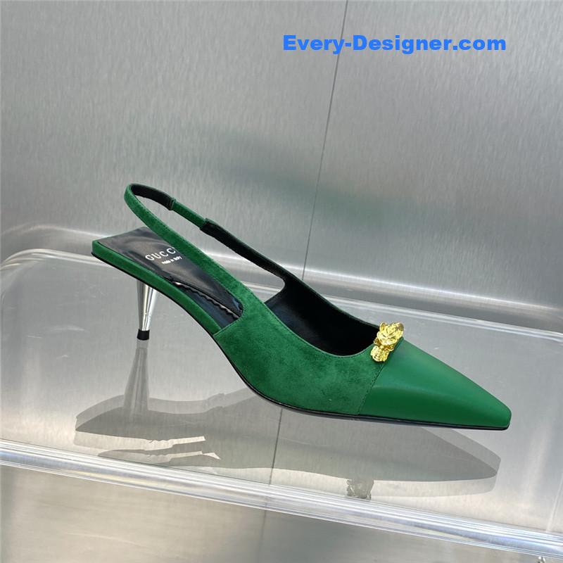 Gvc*1 mid heel candy color hardware buckle women’s shoes