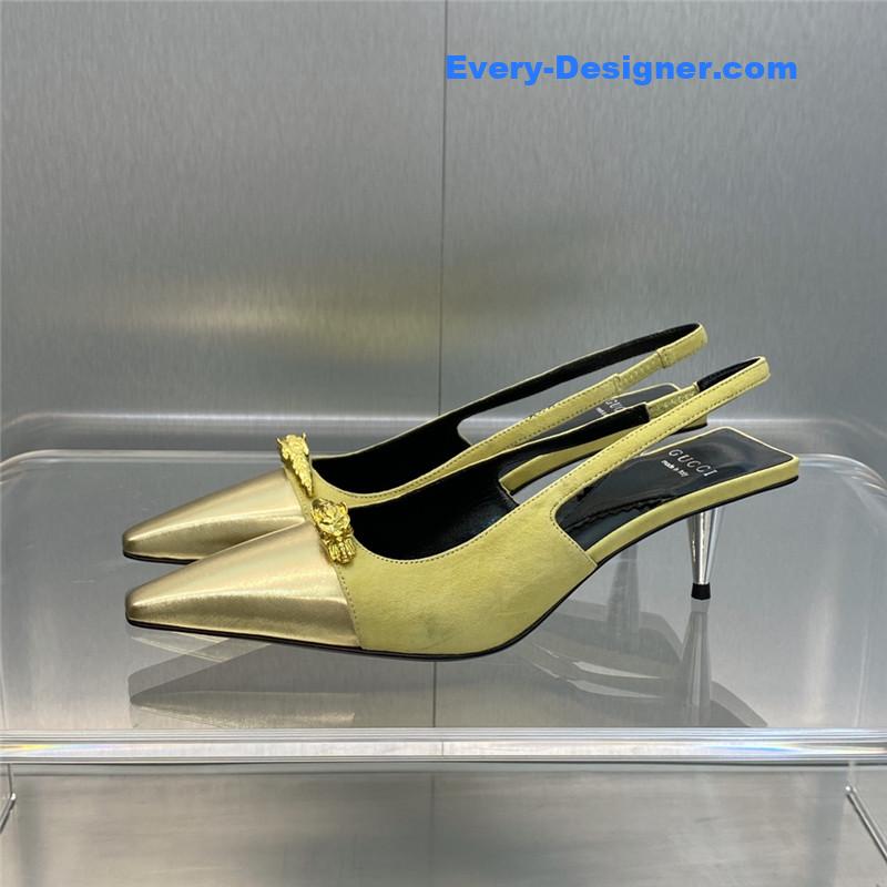 Gucci mid heel candy color hardware buckle women’s shoes