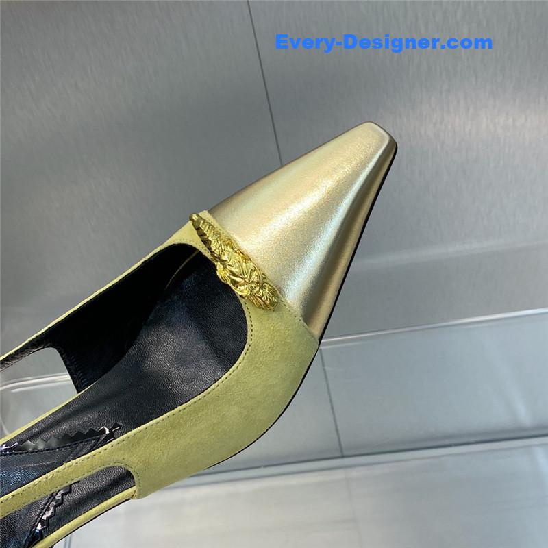 Gucci mid heel candy color hardware buckle women’s shoes