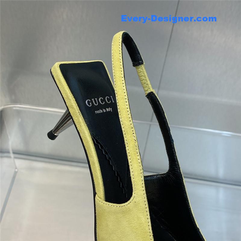 Gucci mid heel candy color hardware buckle women’s shoes