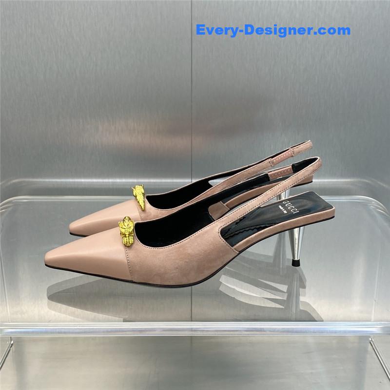 Gvc*1 mid heel candy color hardware buckle women’s shoes