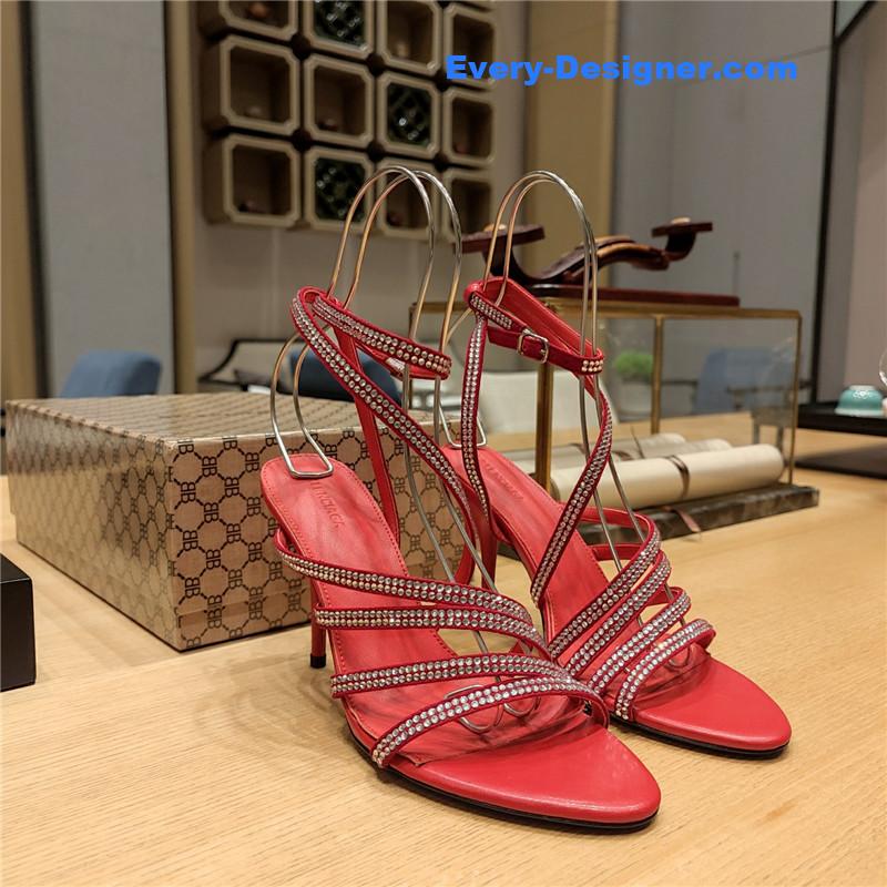 ba1en*iaga crystal hot D1am0nd strap sandals