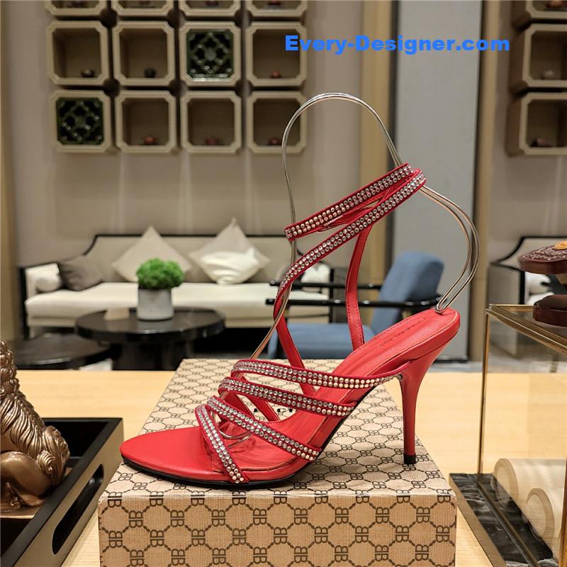 ba1en*iaga crystal hot D1am0nd strap sandals