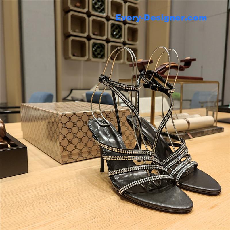 ba1en*iaga crystal hot D1am0nd strap sandals