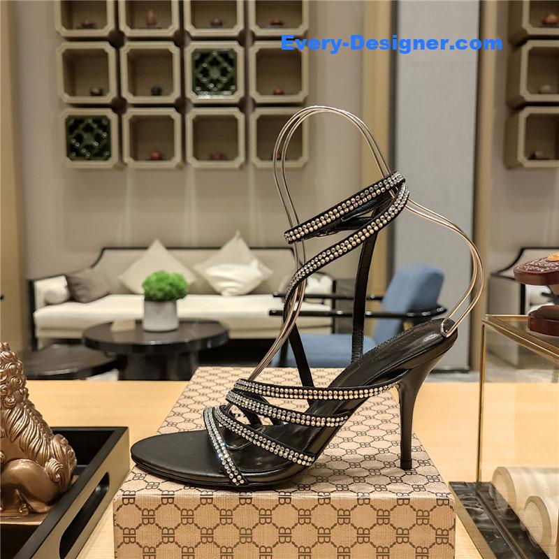 ba1en*iaga crystal hot D1am0nd strap sandals