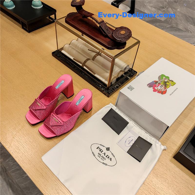 Pra*a block heel square toe sandals