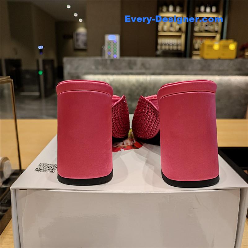 Pra*a block heel square toe sandals