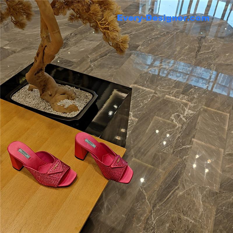 Pra*a block heel square toe sandals