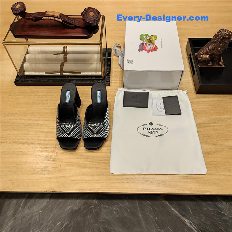 Pra*a block heel square toe sandals