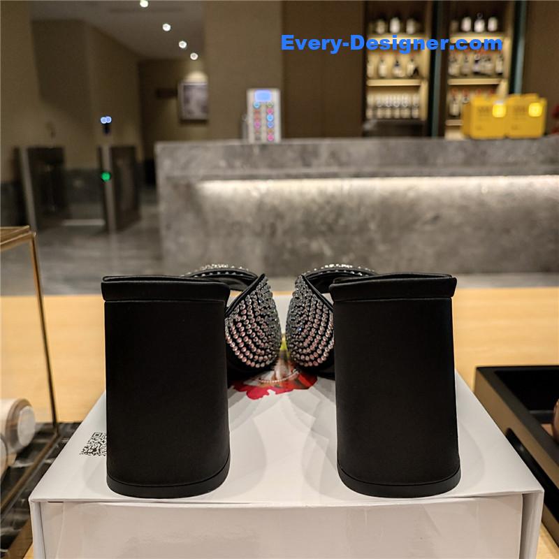 Pra*a block heel square toe sandals