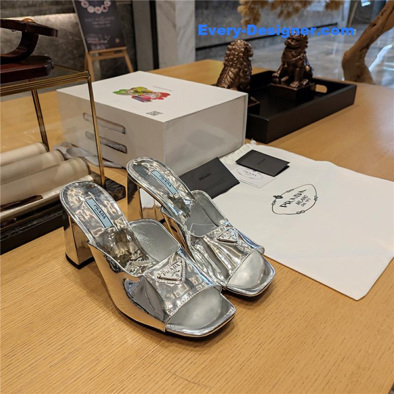 Pra*a block heel square toe sandals