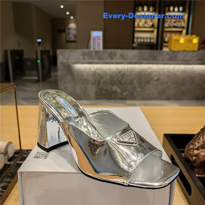 Pra*a block heel square toe sandals