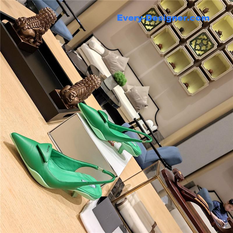 Pra*a kitten heel mules