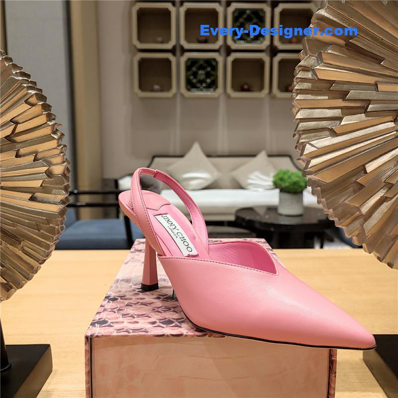 Jimmy Choo Pink Amel 50mm Leather Pumps