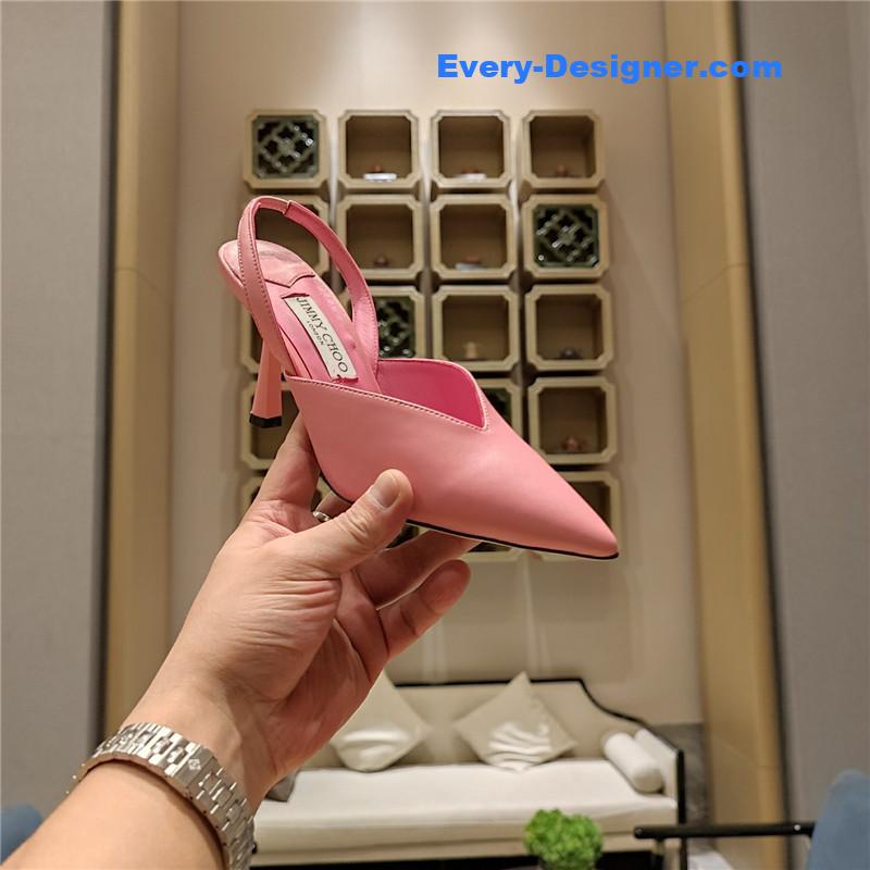 Jimmy Choo Pink Amel 50mm Leather Pumps