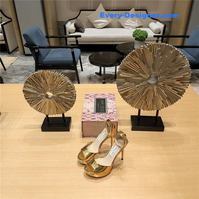 Jimmy Choo Crystal Chain Heeled Platform Sandals